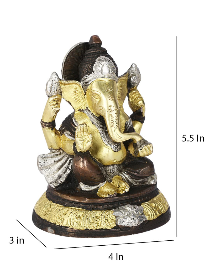 Collectible India God Ganesha Brass Idol Elephant Success Lord Ganesh Sculptures