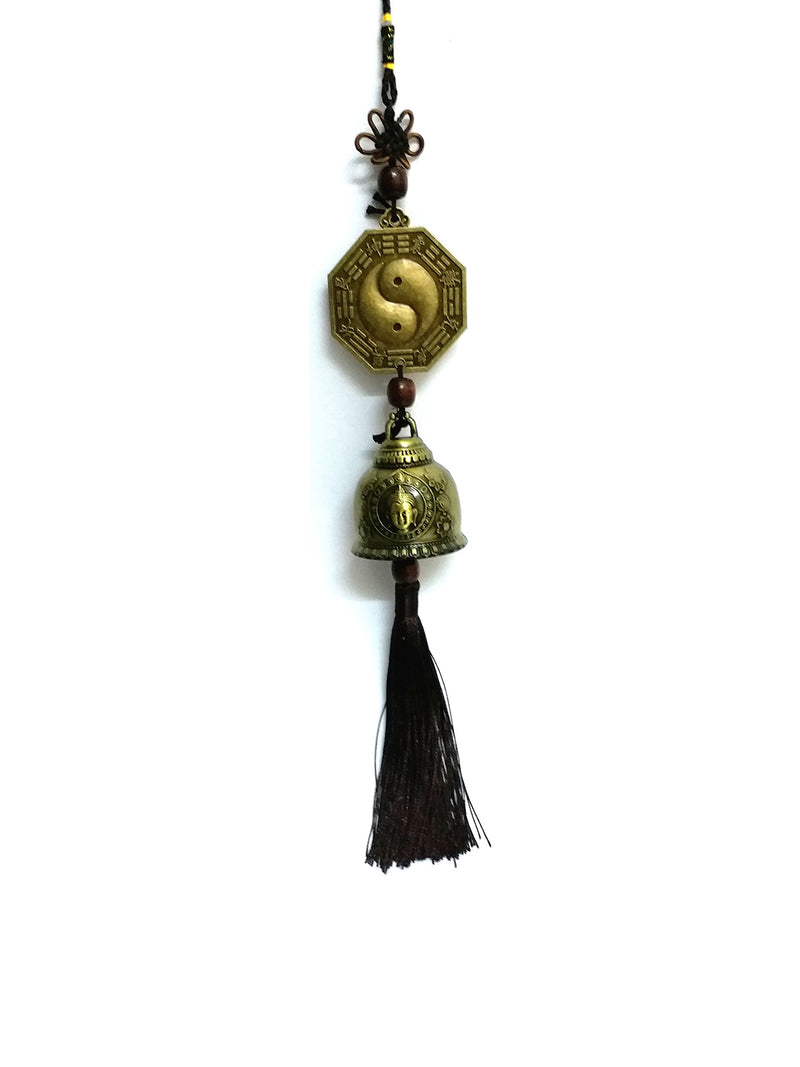 Astroghar Fengshui Auspicious Metal yin yang Buddha Wind Chime Bell for Prosperity