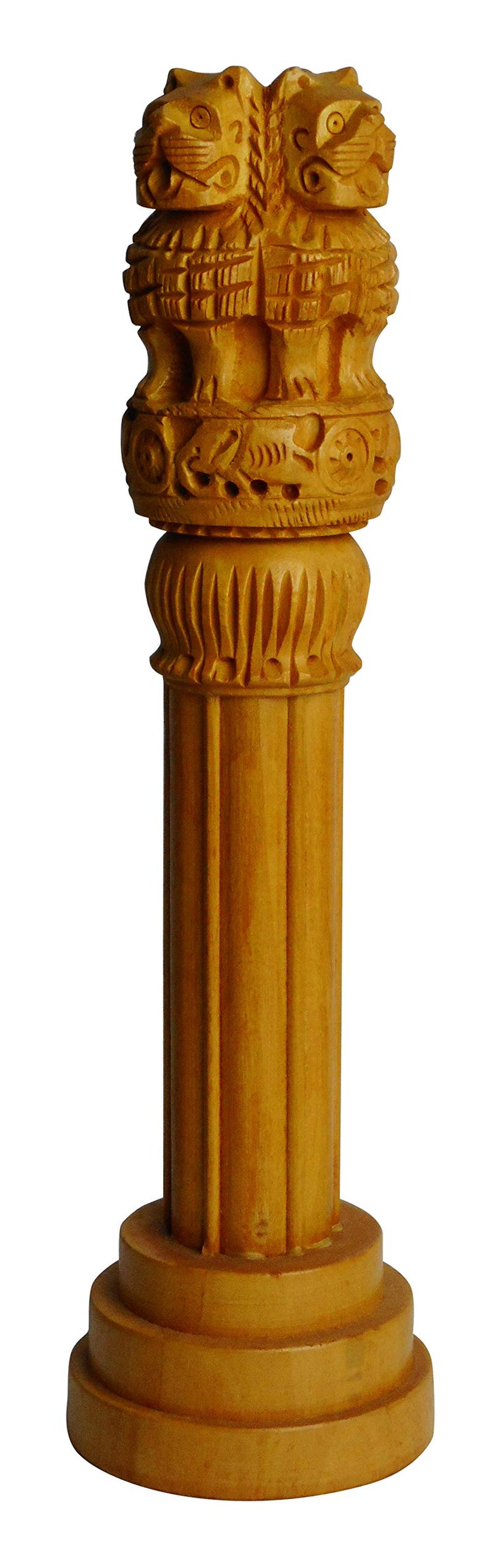 Sri Arundhathi Handicrafts Shivani Wooden Ashoka Pillar (6 cm x 6 cm x 24 cm, Brown)