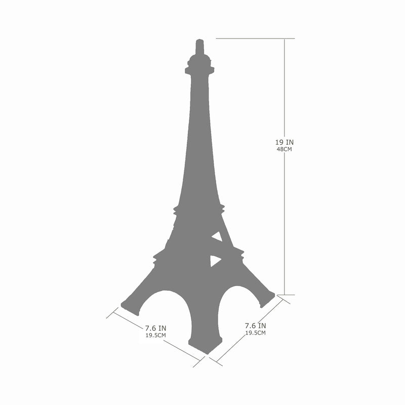 allgala 19 Inch 48CM Eiffel Tower Statue Decor Alloy Metal-Gold (EF19-86193)