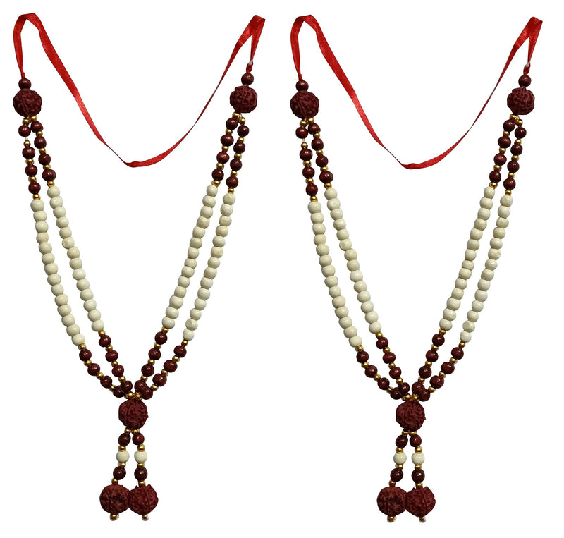 Snabs Chandan Mala for Photo Frame Gods Idols, Garland for Photo Frames, 27 cm, Set of 2