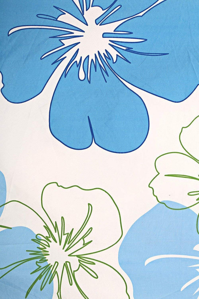 AQRATE Micro Cotton Flower Printed Double Bed Ac Blanket/Dohar for Home Use & Multi Use's (Big Blue, Double (85 * 100))