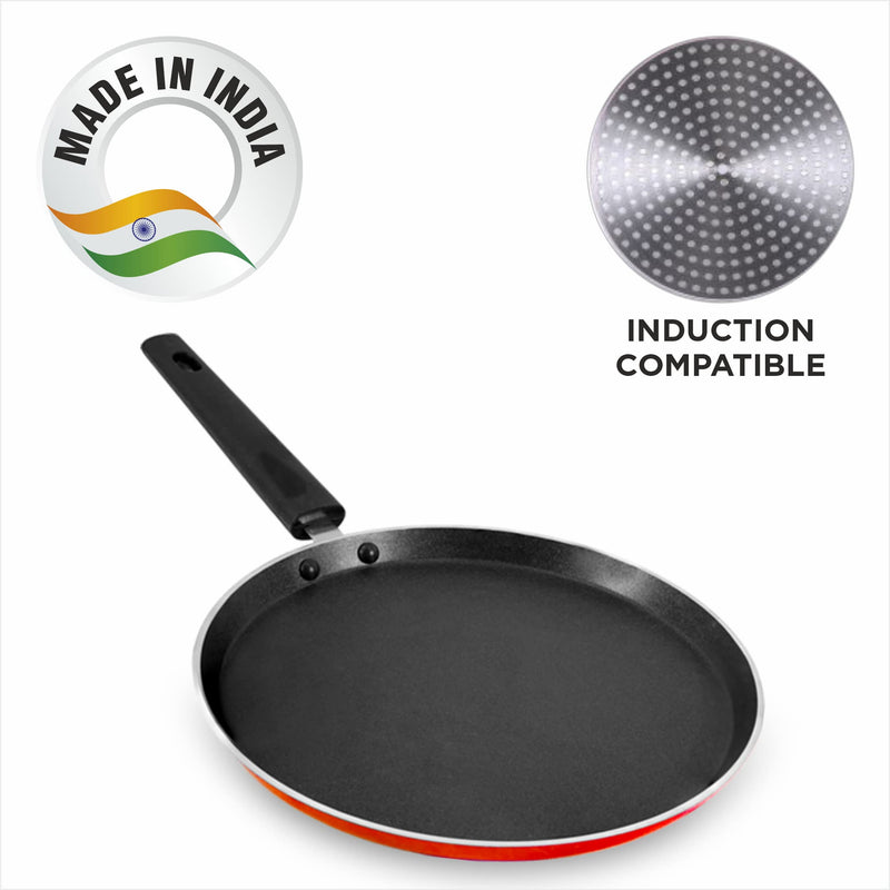 Butterfly Rapid Omni Tawa 280mm Induction Base (Aluminium, Red)
