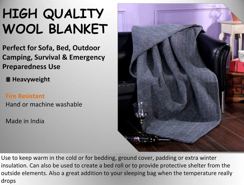 BSB HOME Glacial All Season Woolen Polar Fleece Single Bed Blanket - (60x90 Inches, Charcoal)