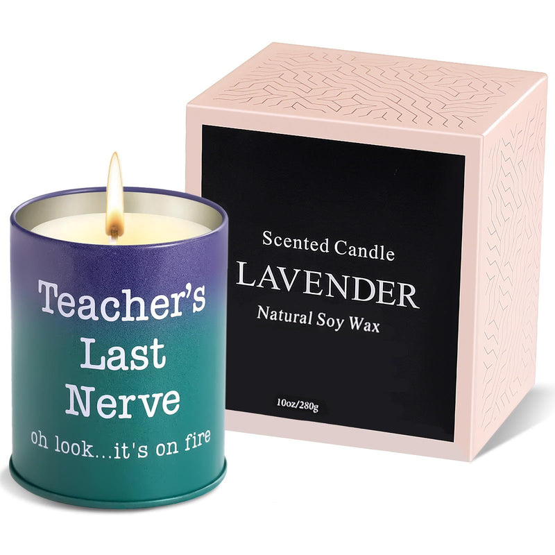 Birthday Gifts for Women, Women Birthday Gifts, Best Friend Gift for Women, Funny Candles Gifts for Women-10Oz-Teacher Last Nerve