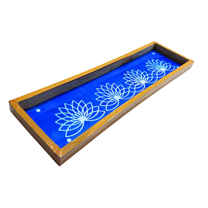 Anciently Lotus Padmam Border Rangoli Stencil Wooden, Rangoli Sacha Wooden, 1 Piece (17x5 Inches)
