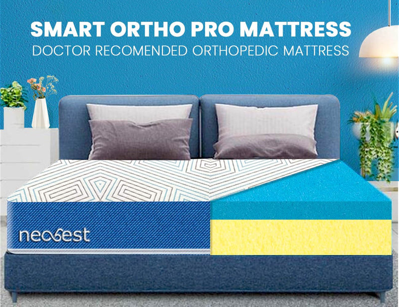 NEOBEST NEO78728MF Orthopaedic Memory Foam Mattress 8 inch King Bonded Foam Mattress, 78X72X8 (King Size)