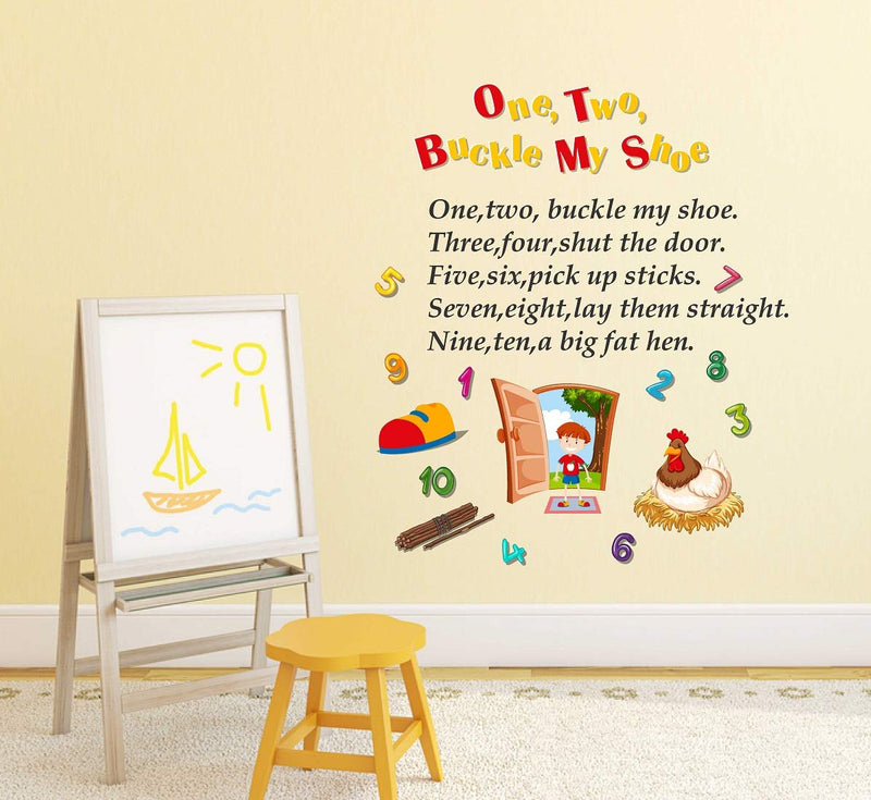 Tuffuk Kids Rhyms Large Vinyl Wallstickers for Home Decorations(70 cm x 80 cm)5TZ303