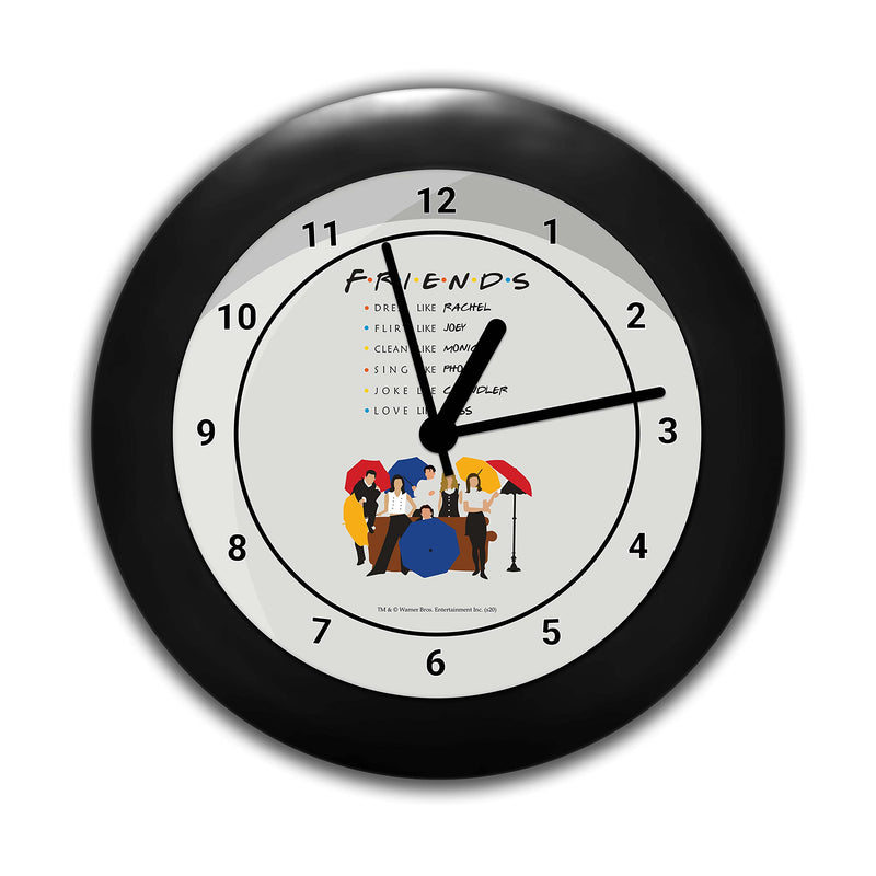 MCSID RAZZ- Friends Tv Series Umbrella Table Clock for Desk |Table Clock for Office, Gift Set Birthday Gift Official Licensed by Warner Bros, USA