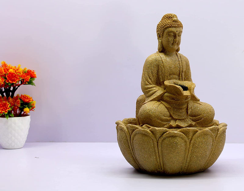 SHRI Nath Indoor Buddha FountainOffice Decoration Or Gifting (25.5 x 20.4 x 38 cm)