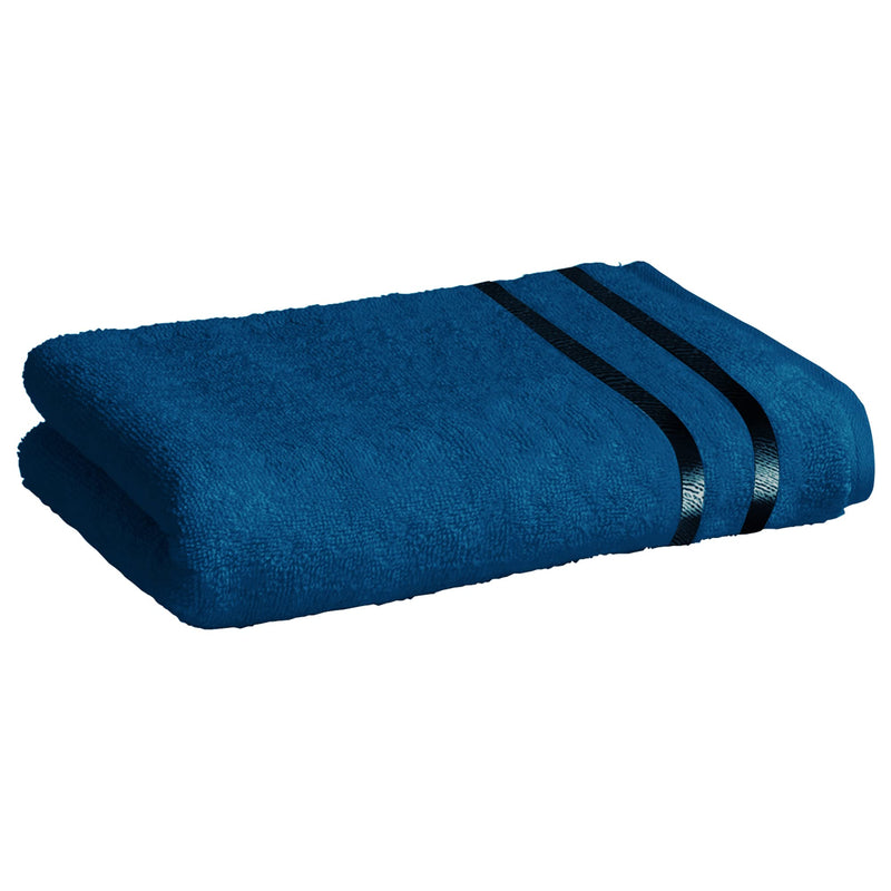 Story@Home 100% Cotton Ultra Soft, Super Absorbent, Antibacterial Treatment, 450 GSM Terry Large Bath Towel, 70 cms x 140 cms (Navy Blue, Set of 1)