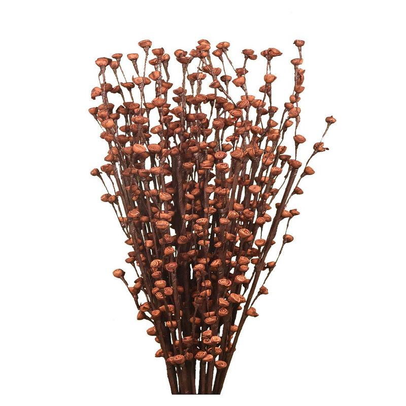 CRAFTWAFT Handmade Poppy Long Floral Bunches (Choco Brown)