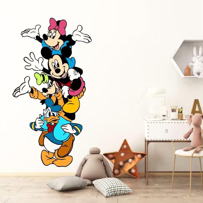 Wall Attraction™ Mickey Mouse Family Cartoon Wall Stickers & Murals Size - 40x78cm MD245_S