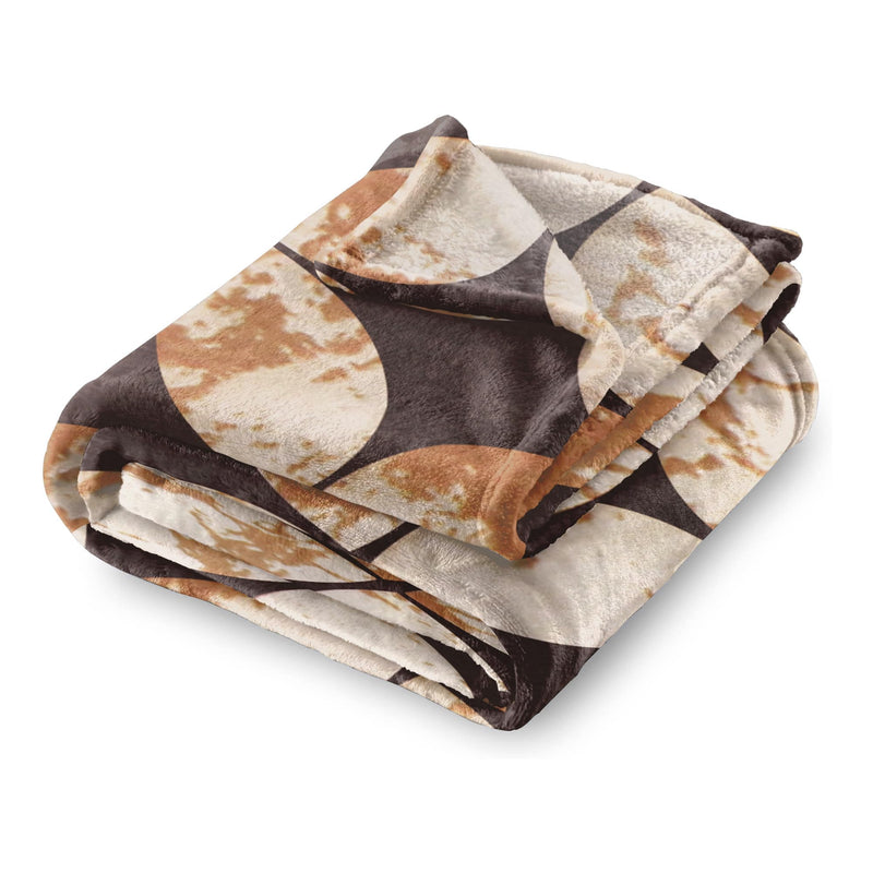 Story@Home Polyester All-Season AC Double Size Finley Blanket– Lightweight 300GSM, Geometric, Slate Brown & Beige. Size: 220x240cm. Ideal as a Blanket, Duvet, or Comforter.