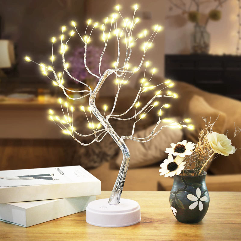 Tabletop Bonsai Tree Light - 20' Fairy Light Spirit Tree Lamp with 108 LED Lights,DIY Lit Artificial Tree Lights Decoration for Gift Home Bedroom Wedding Festival Party (Warm White) (Warm White)