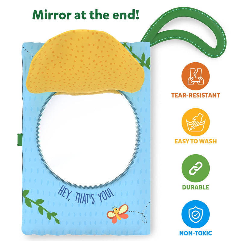 Skillmatics Peek-A-Boo Jungle Book - Soft Cloth Book for Baby, Infant & Toddler Toys, Crinkle Pages for Sensory Play, Gifts for Ages 6 Months and Up