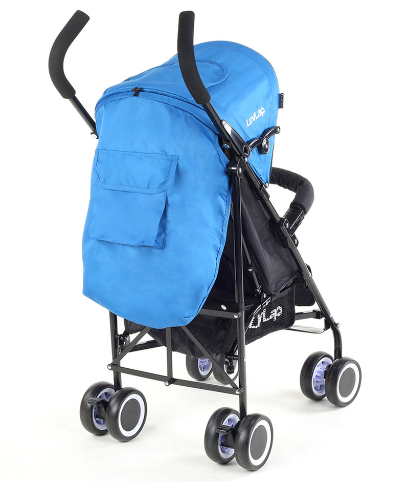 LuvLap City Baby Stroller / Buggy, Compact & Travel friendly baby pram, for Baby & Kids, 6-36 Months, with 5 point safety harness, adjustable seat recline, extendable canopy, 15Kg capacity (Blue)