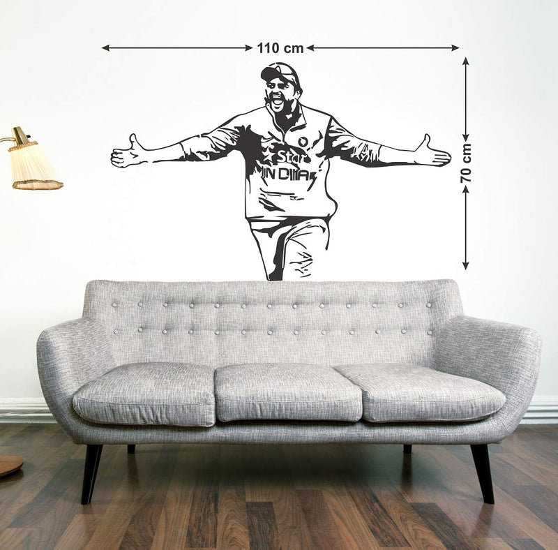 Tuffuk Suresh Raina Large Vinyl Wallstickers for Home Decorations(70 cm x 110 cm)5TZ408