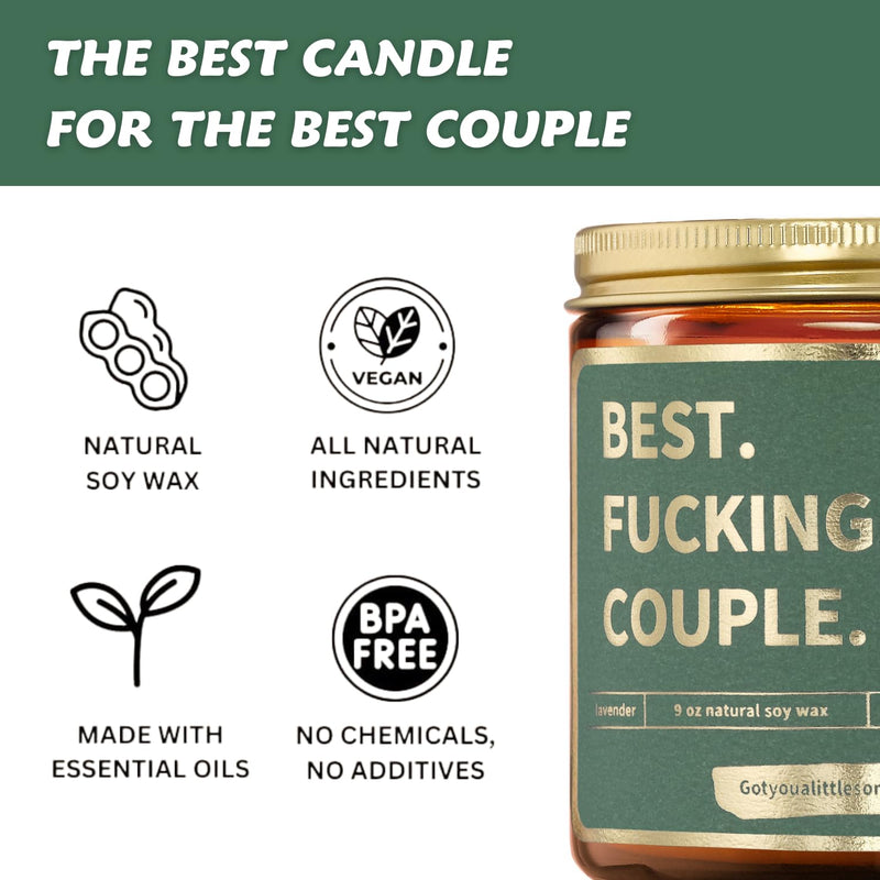 Wedding Anniversary Candle for Couple - Natural Soy Candle - Funny Gift for Couples Anniversary, His and Hers Marriage Anniversaries, Bridal Shower Present Ideas