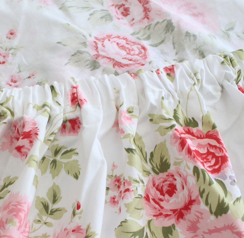 FADFAY Cotton Bed Sheet Set Rose Floral Bed Sheets 4-Piece Queen Size by FADFAY