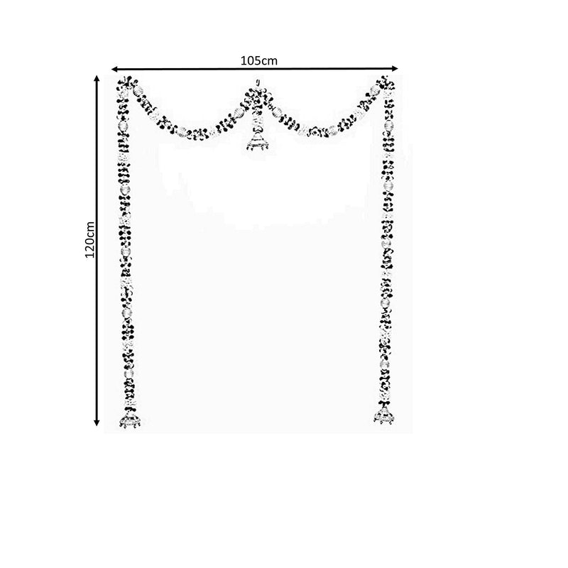 Daedal crafters- Jumka Doorway Flower toran/Hanging Big (White) DC176