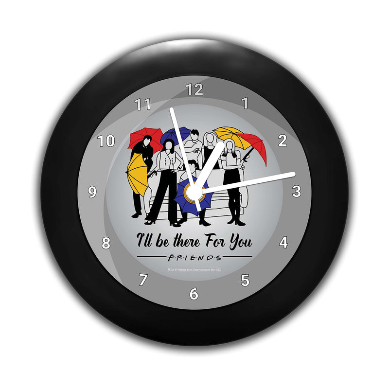 MCSID RAZZ Official Licensed by Warner Bros, USA Friends TV Series Latest Umbrella Plastic Table Clock Set (Multicolour)