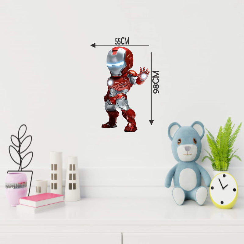 DK Decors Iron Man Avengers Decorative Wall Sticker for Living Room, Bedroom, Office, Hall and Home Decor