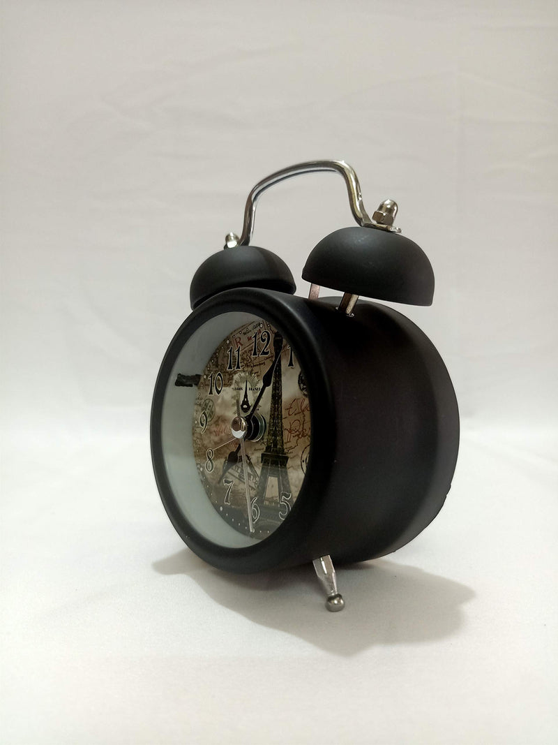 Sri Sainath Enterprises Table Clock/Black Colour Table Clock with ALARAM/Size:- 4 in Height, 3 in Width.