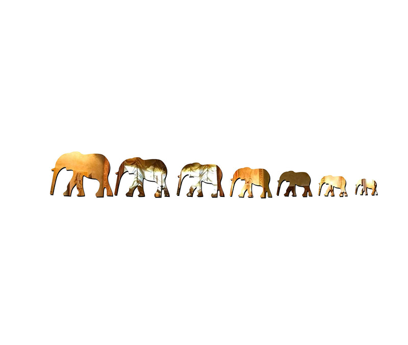 Sticker Hub Acrylic 3D Elephant Acrylic Mirror Wall Sticker (Gold) MG96