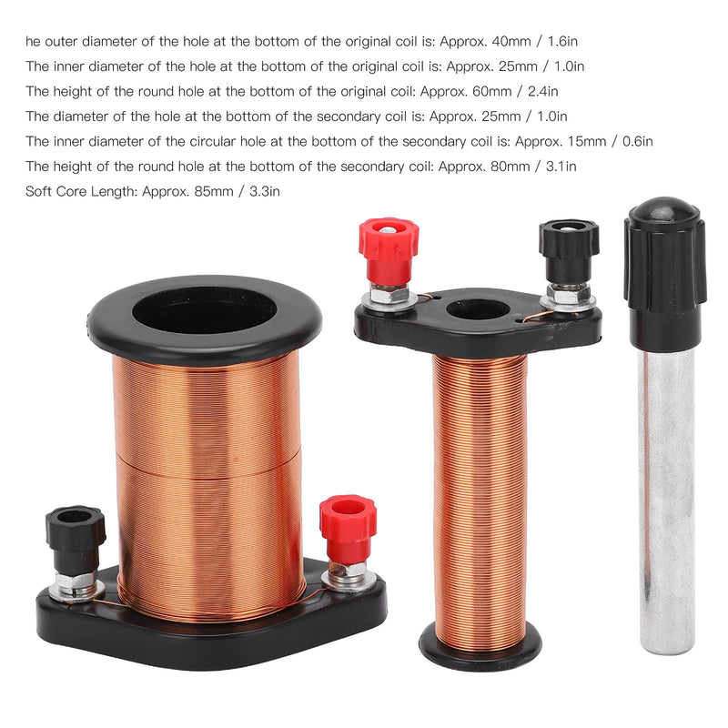 Primary Coil, Portable Electromagnetic Induction Coil Durable PVC+Brass for School for Laboratory for Student