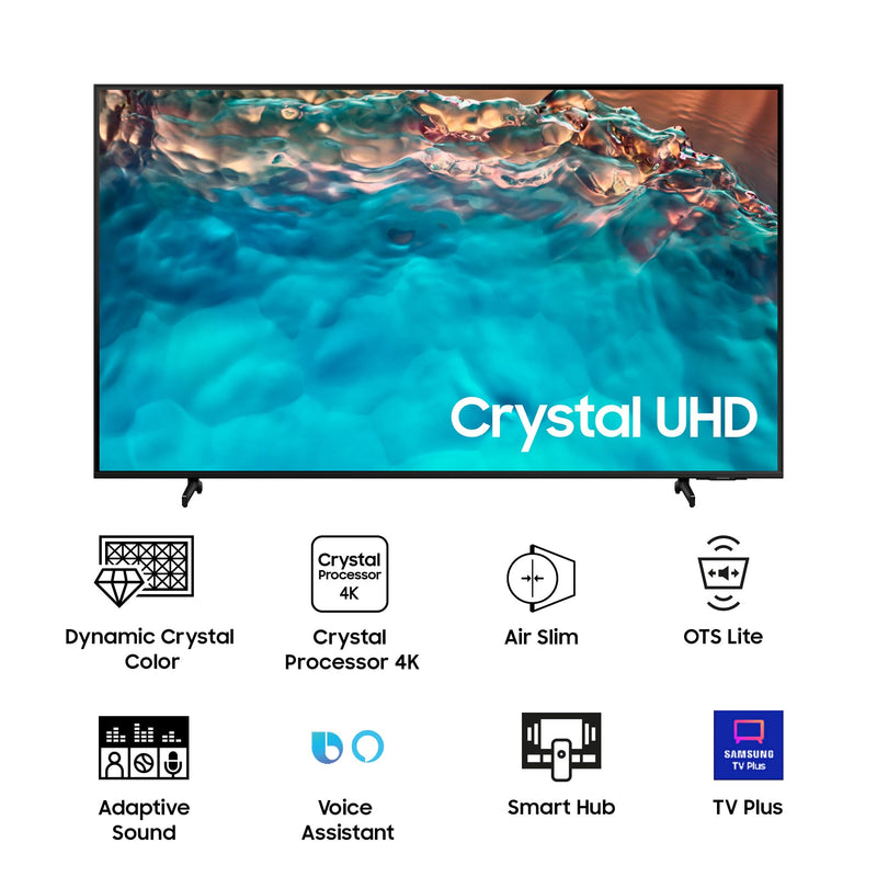 Samsung 108 cm (43 inches) 4K Ultra HD Smart LED TV UA43BU8000KLXL (Black)