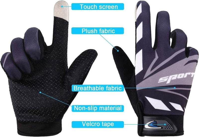 DreamPalace India Premium Bike Riding Gloves - Comfortable, Durable, and Grip-Enhanced for Cycling, Motorcycle Riding, and Outdoor Sports - Unisex Design (Black)