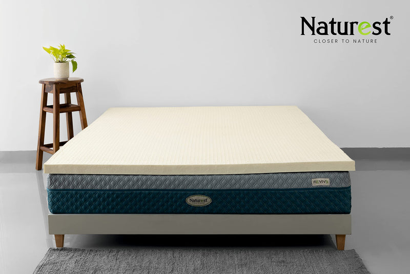 Naturest 2 Inch 100% Pure Certified Natural Latex Rubber Double Size Medium Firm Mattress Topper (72 x 48 x 2 Inch)