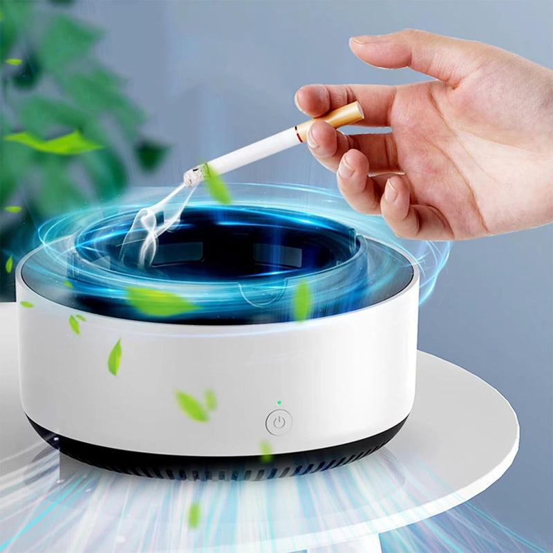 GLOWICK Smokeless Ashtray Cigarettes Indoor Spinning Tray Non-Slip Base Home Ashtrays Portable Ash Tray Self Extinguishing for Cars Indoor Office Ashtray (1PCS)