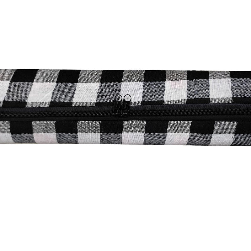 Deevine Craft 4 Inch Thick Pure Pu Foam Mattress Single High Density PU Foam Mattress Extremely Soft Cum Reversible Foldable Dual Comfort Mattress Gingham Plaid Black and White Check 72X35X4 Inches