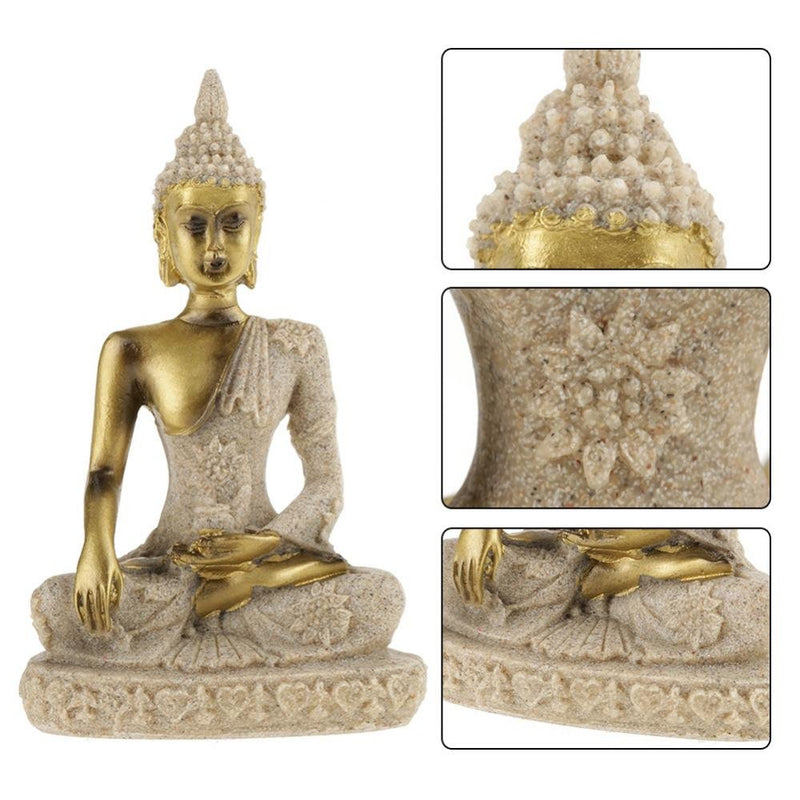 Buddha Statue, Bring Good Luck 11x6.5x3.8cm Hand Carved Buddha Statue, Gift Home for Family Collections