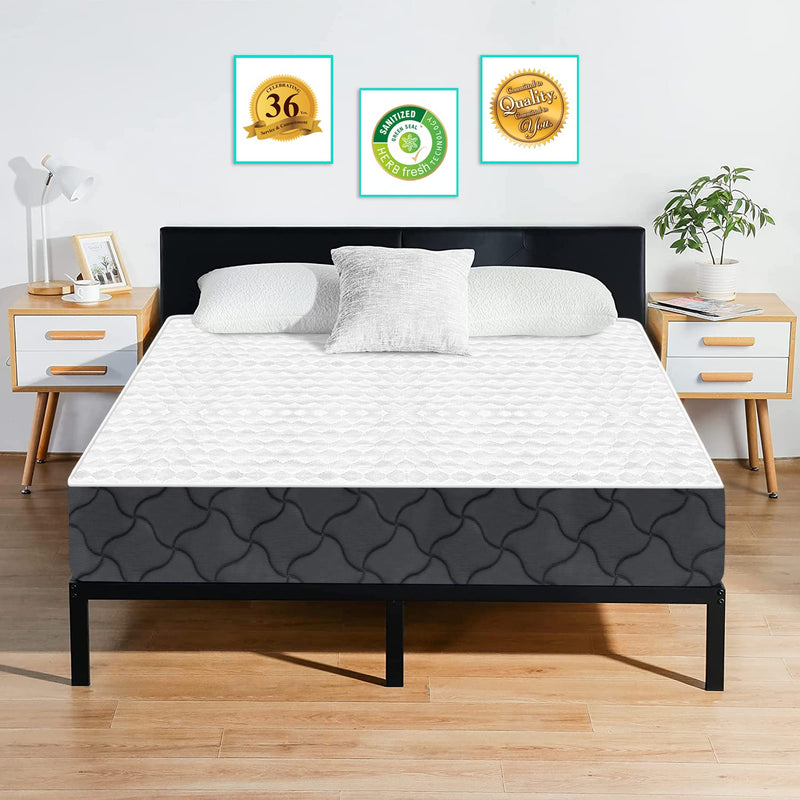 SLEEPSPA 6-inch King Size COCOLATEX Coir & Latex Mattress with Milk Fiber Fabric with HerbFRESH��Technology (78X72X6, White)