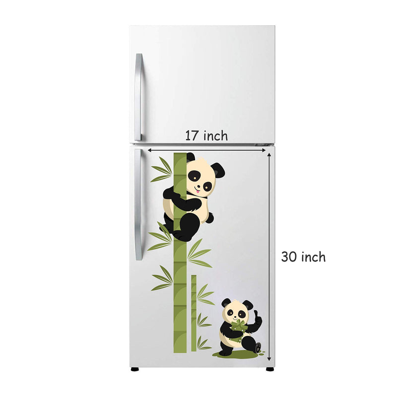 Divine Designs™ PVC Vinyl Self-Adhesive Panda Sitting on Branch Fridge Sticker for Living Room, Bedroom, Office Wall Decoration (6.69 X 11.8 INCH) Pack 1