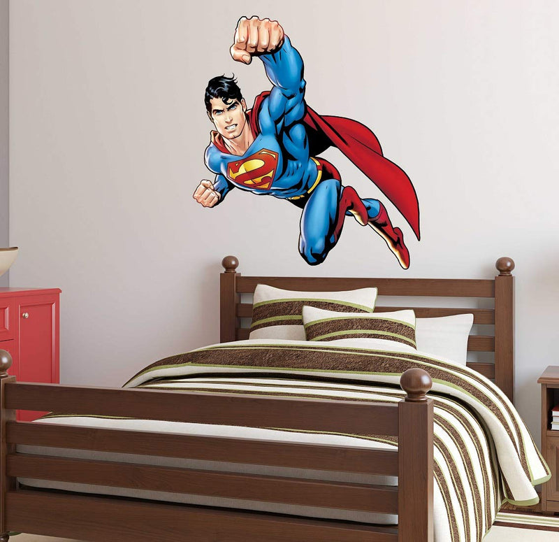 HAPPYSTICKY Super Man Multi Large Vinyl Wallsticker for Home Decorations (50 cm x 50 cm)