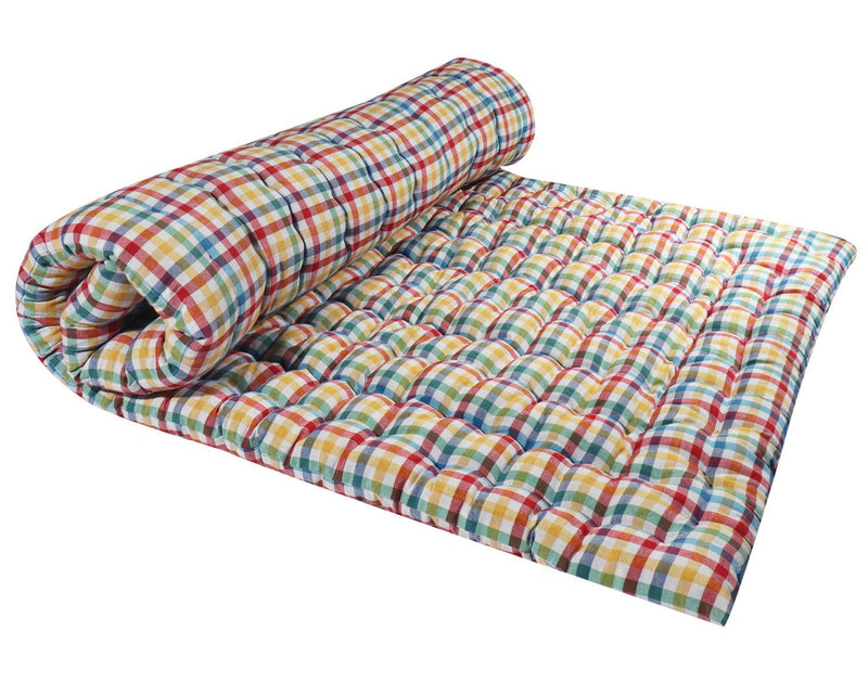 Rajasthan Handloom Large Soft Cotton Multicolor Mattress (2-Sleeping Capacity-72 X 48 X 4) Color as per Availability 4kg