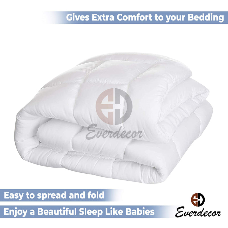 EVERDECOR micro Soft 3500 GSM Mattress Topper/Paddings for Comfortable Sleep -White -6ft x 6.50ft - QUEEN(72 * 78inch)