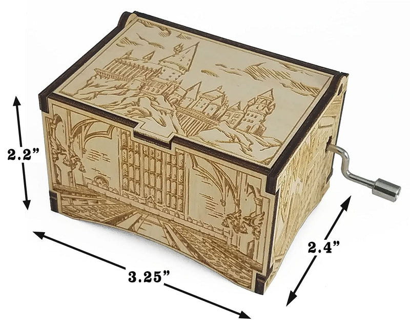 TheLaser'sEdge, Hogwarts Castle with The Music of Hedwig's Theme, Personalizable Laser Engraved Music Box (Std Quote