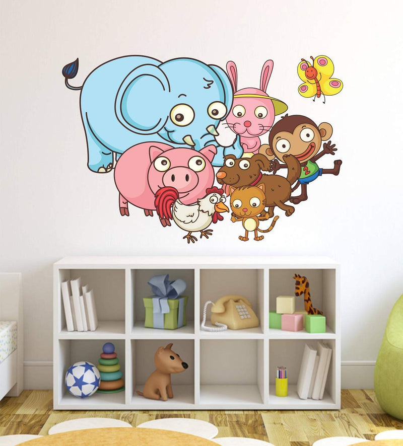 Tuffuk Family Farm Animals Large Vinyl Wallstickers for Home Decorations (70 cm x 50 cm)5TZ081