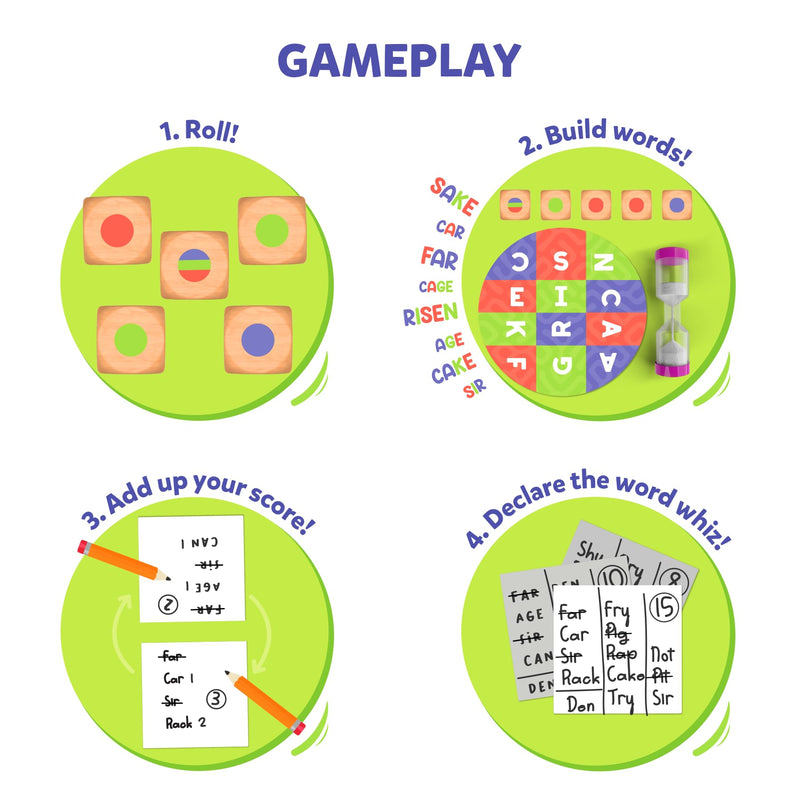 Skillmatics Word Building Game - Muddled, Fast-Paced Word Building Game, Fun for Kids & Families, Gifts for Boys & Girls Ages 8, 9, 10, & Up