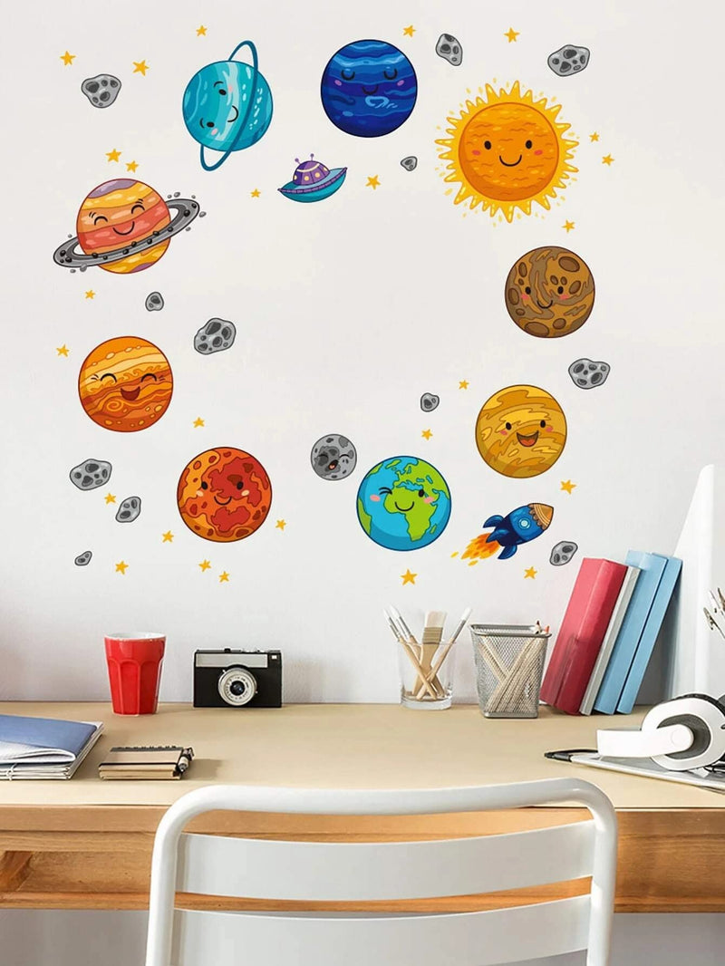 GADGETS WRAP Wall Decal Vinyl Sticker for Home Office Room Decoration Planet Print Kids Wall Sticker