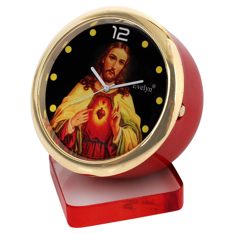 Evelyn Analog Idol Table Clock Jesus Spiritual Size 45mm