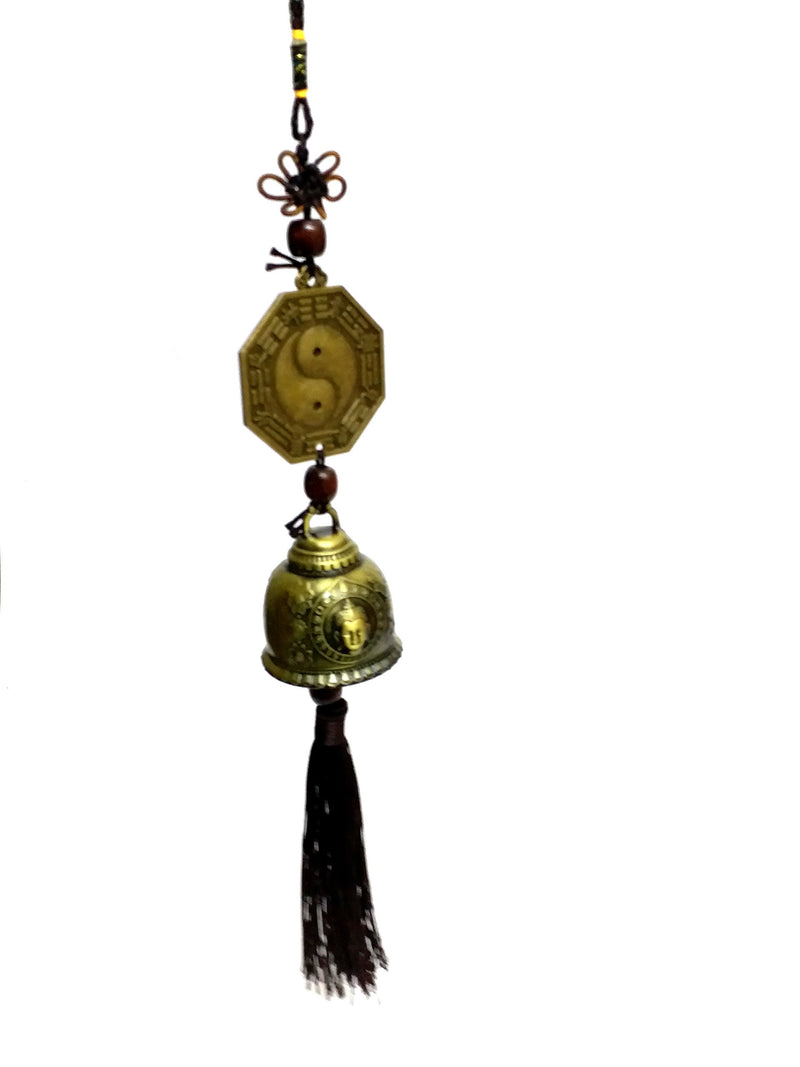 Astroghar Fengshui Auspicious Metal yin yang Buddha Wind Chime Bell for Prosperity