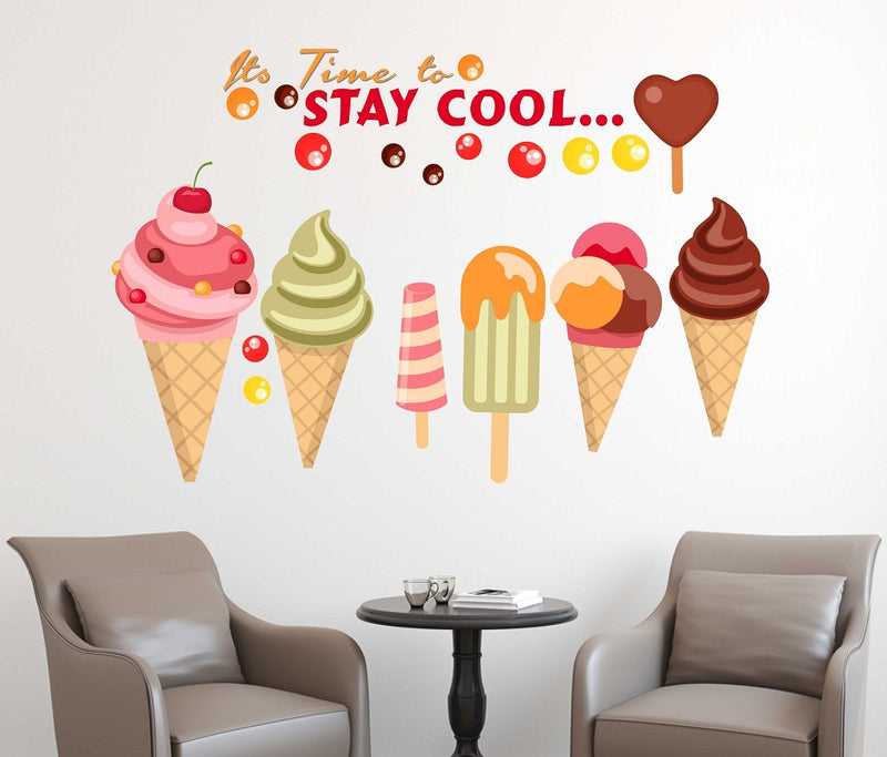 Wallstick its time to Stay Cool wallstiickers (Vinyl 95 cm x 60 cm)