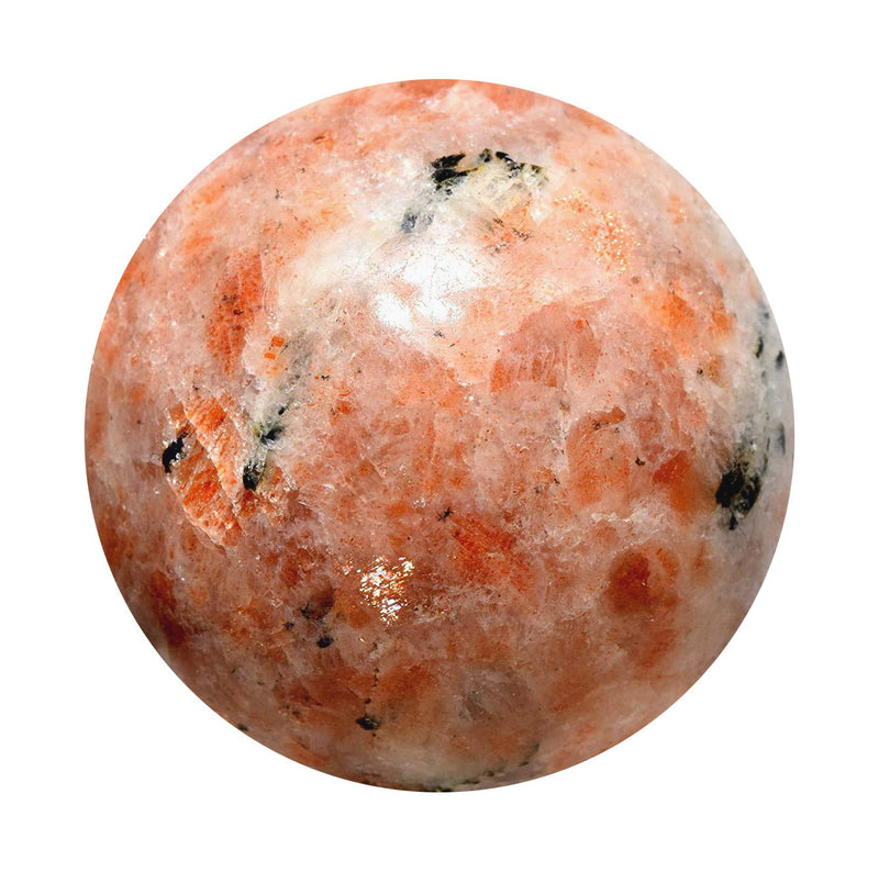 Astroghar Natural Sun Stone 150 Grams 50 Mm Ball Sphere for Reiki Healing