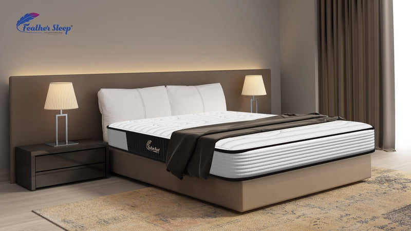 Feather Sleep Dual Comfort 5 Inch Hybrid Ortho Reversible Mattress with Cool Gel Foam (White Colour 72x70x5 Inches)